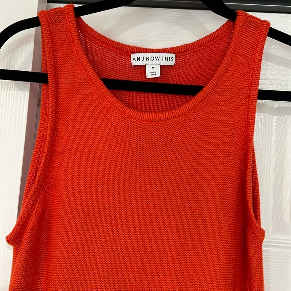 Deep orange Maxi sweater dress